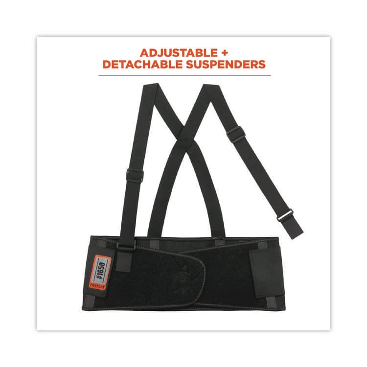 ERGODYNE CORPORATION ProFlex 1650 Economy Elastic Back Support Brace, X-Small, 20" to 25" Waist, Black (EGO11091) thumbnail 2