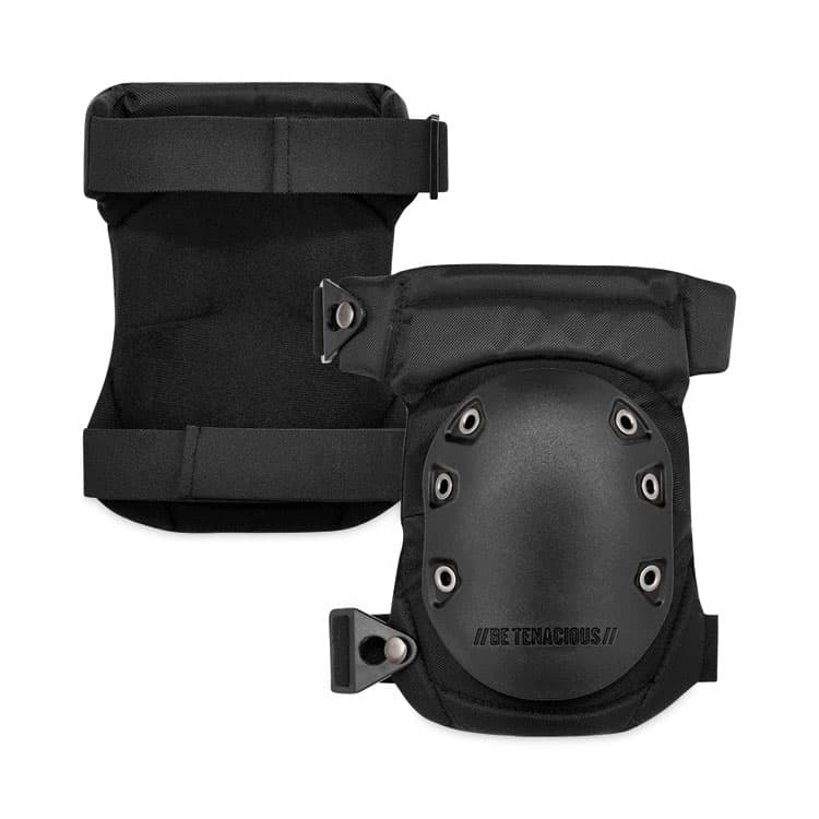 ERGODYNE CORPORATION ProFlex 435 Hinged Gel Knee Pad With Buckles, Hard Cap, Buckle Closure, One Size Fits Most, Black, Pair (EGO18435)