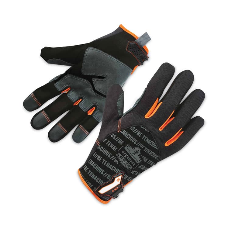 ERGODYNE CORPORATION ProFlex 810 Reinforced Utility Gloves, EN388: 3121X, 9" Long, Large, Black, Pair (EGO17224)