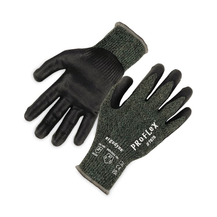 ERGODYNE CORPORATION ProFlex 7070 ANSI A7 Nitrile Coated CR Gloves, EN388: 4X42F, 9" Long, X-Large, Green, Pair (EGO18045)
