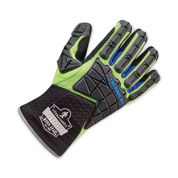ERGODYNE CORPORATION ProFlex 925WP Performance Dorsal Impact-Reducing Thermal Waterproof Gloves, EN388: 3323XP, Small, Black/Lime, Pair (EGO18102) thumbnail 4