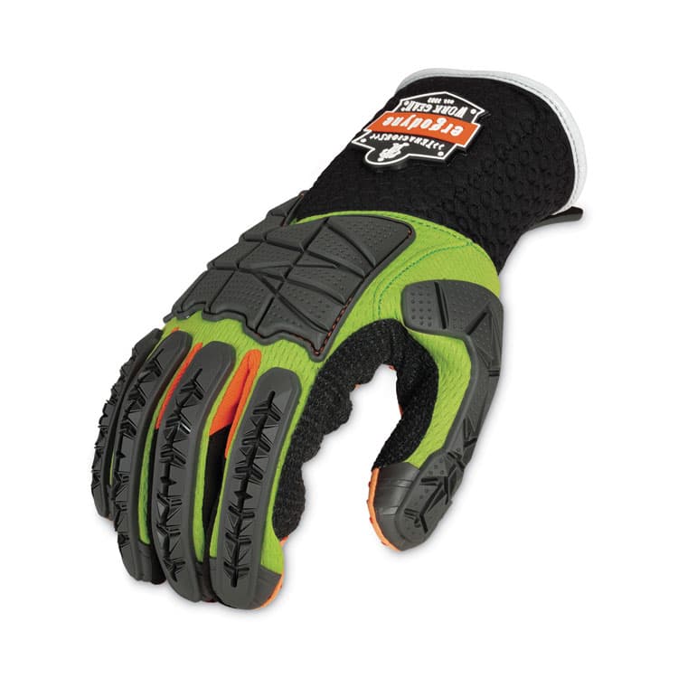 ERGODYNE CORPORATION ProFlex 925F(x) Standard Dorsal Impact-Reducing Gloves, EN388: 4121XP, XX-Large, Black/Lime, Pair (EGO17906) thumbnail 4