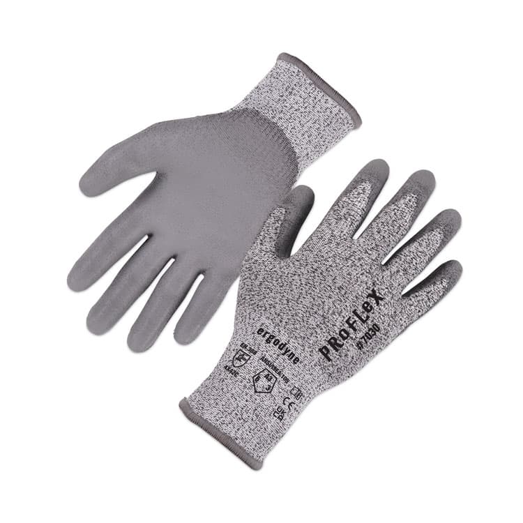 ERGODYNE CORPORATION ProFlex 7030 ANSI A3 PU Coated CR Gloves, EN388: 4X42C, 9" Long, Large, Gray, Pair (EGO10464)