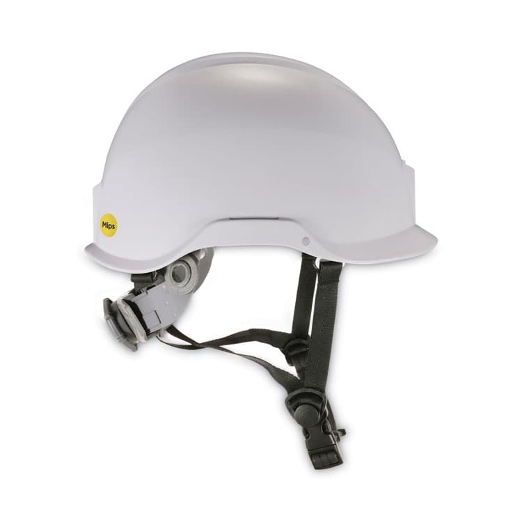 ERGODYNE CORPORATION Skullerz 8974-MIPS Class E Safety Helmet with MIPS Elevate Ratchet Suspension, White (EGO60254)