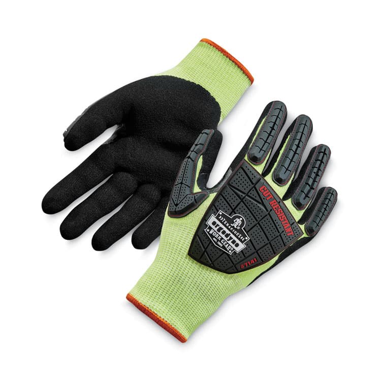 ERGODYNE CORPORATION ProFlex 7141 ANSI A4 DIR Nitrile-Coated CR Gloves, EN388: 4X42DP, 9" Long, X-Large, Lime, 72 Pairs/Carton (EGO17835)