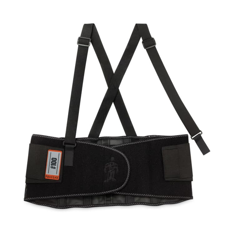 ERGODYNE CORPORATION ProFlex 100 Economy Spandex Back Support Brace, Large, 34" to 38" Waist, Black (EGO11384)