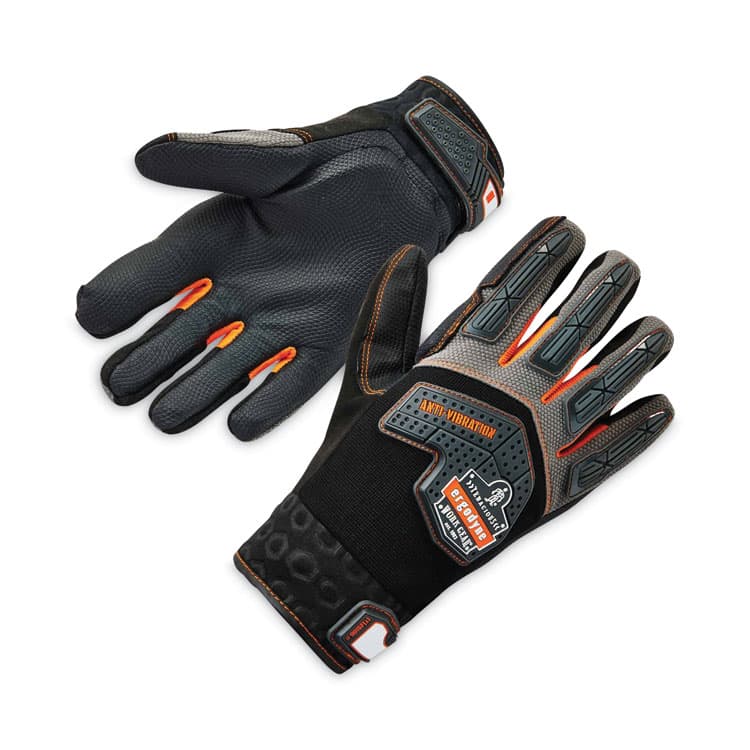 ERGODYNE CORPORATION ProFlex 9015F(x) Certified Anti-Vibration Gloves with Dorsal Protection, EN388: 2121X, X-Large, Black, Pair (EGO17305)