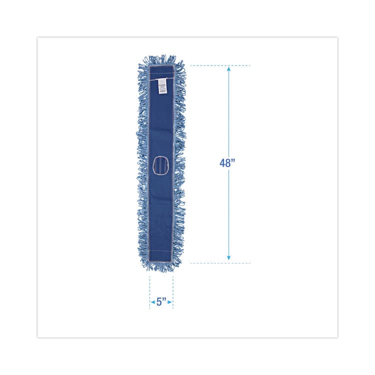 BOARDWALK Dust Mop Head, Cotton/Synthetic Blend, 48" x 5", Blue (BWK1148) thumbnail 2