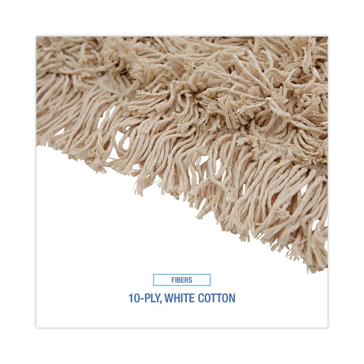 BOARDWALK Industrial Dust Mop Head, Hygrade Cotton, 60 x 5, White (BWK1360) thumbnail 4