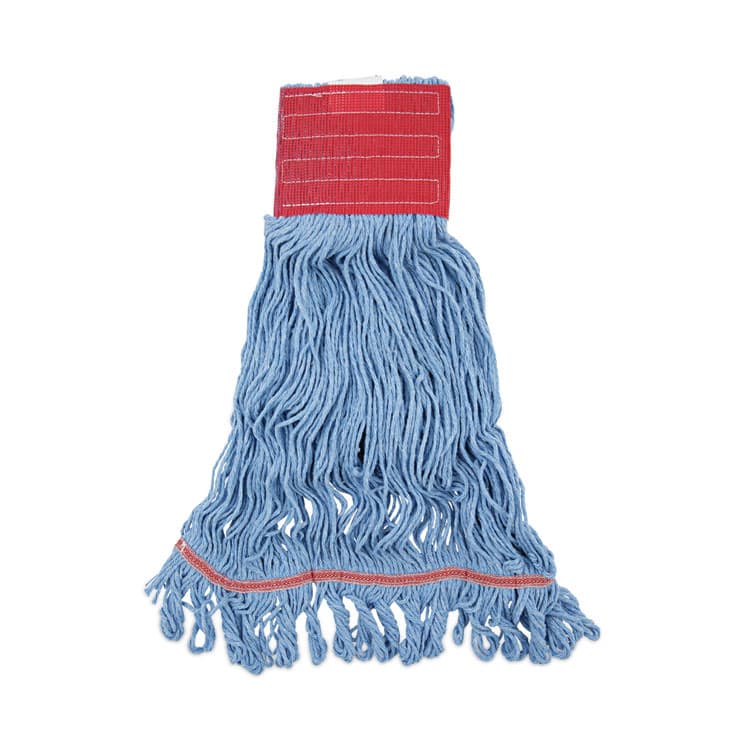 BOARDWALK Pro Loop Web/Tailband Mop Head, Cotton/Polyester/Rayon, Large, Blue, 12/Carton (BWK1800LBDZ)