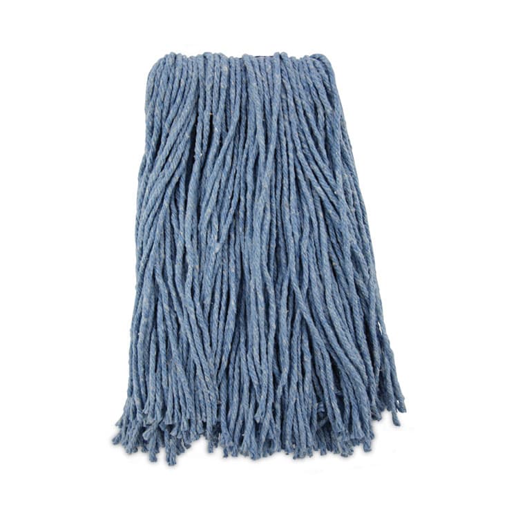 BOARDWALK Mop Head, Standard Head, Cotton/Synthetic Fiber, Cut-End, #16., Blue (BWK2016B)
