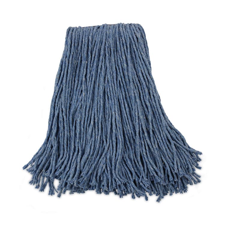 BOARDWALK Mop Head, Standard Head, Cotton/Synthetic Fiber, Cut-End, #20, Blue, 12/Carton (BWK2020B)