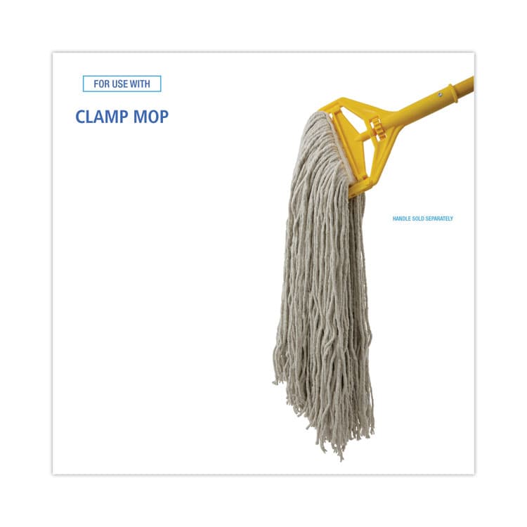 BOARDWALK Cut-End Wet Mop Head, Cotton, #32, White, 12/Carton (BWK2032CCT) thumbnail 3