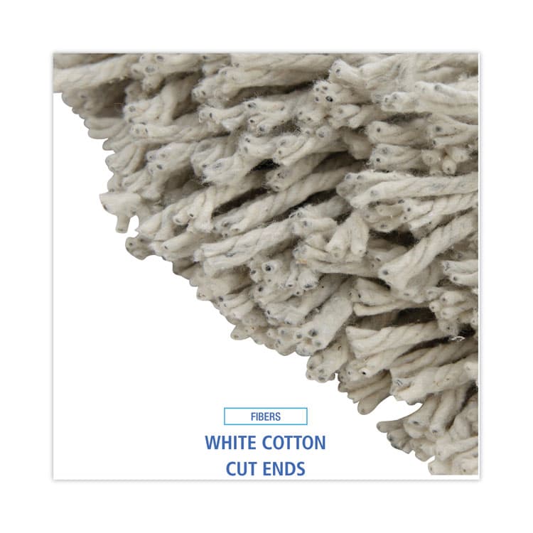BOARDWALK Cut-End Wet Mop Head, Cotton, #32, White (BWK2032CEA) thumbnail 4