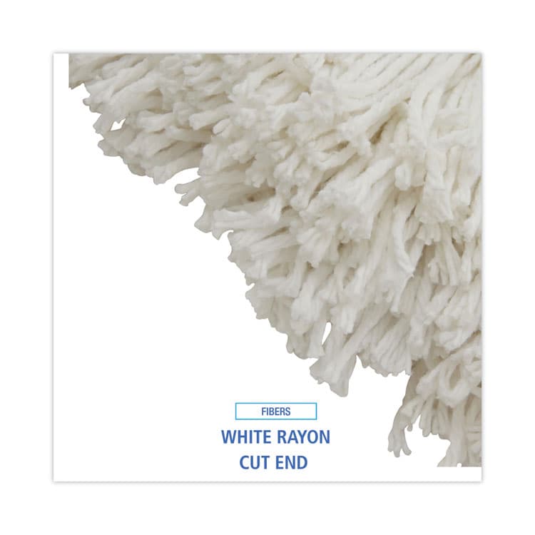 BOARDWALK Cut-End Wet Mop Head, Rayon, #32, White (BWK2032R) thumbnail 4