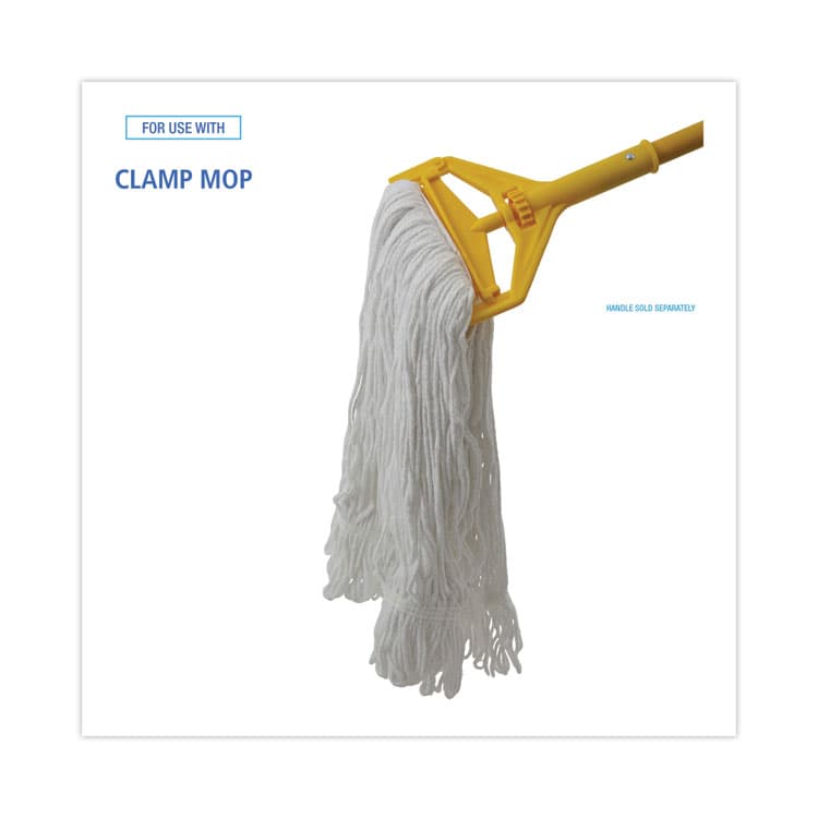 BOARDWALK Pro Loop Web/Tailband Wet Mop Head, Rayon, #24 Size, White, 12/Carton (BWK4024RCT) thumbnail 3