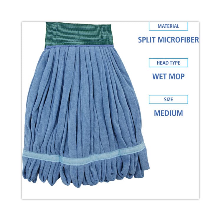 BOARDWALK Microfiber Looped-End Wet Mop Head, Medium, Blue (BWKMWTMB) thumbnail 2