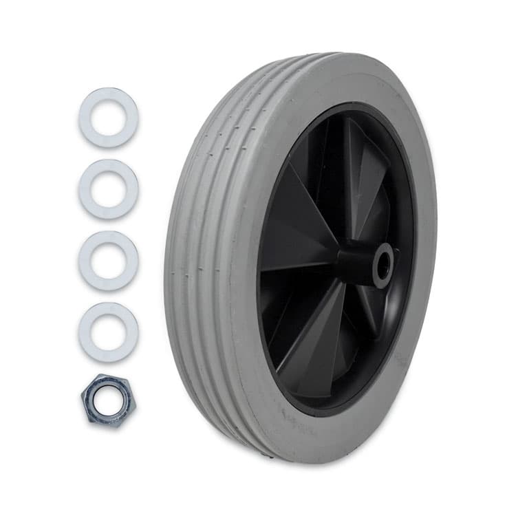 RUBBERMAID COMMERCIAL PROD. Tilt Truck Wheels, 300 lb Weight Capacity, 12" Wheel, Gray (SGSFG1011L10000)