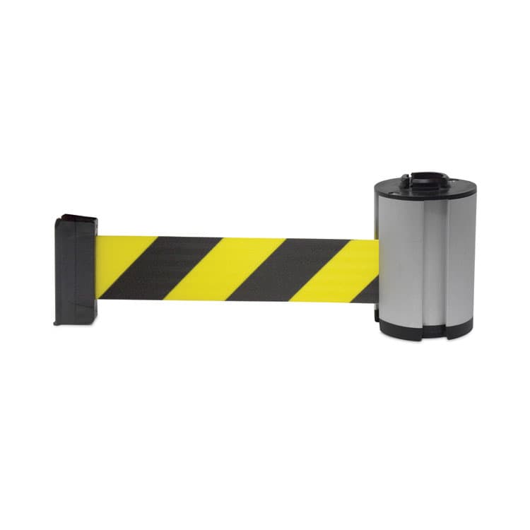 RUBBERMAID COMMERCIAL PROD. Cone Barricade System Replacement Belt Cassette, 7 ft, Yellow/Black/Silver (SGSFG6287L10000)