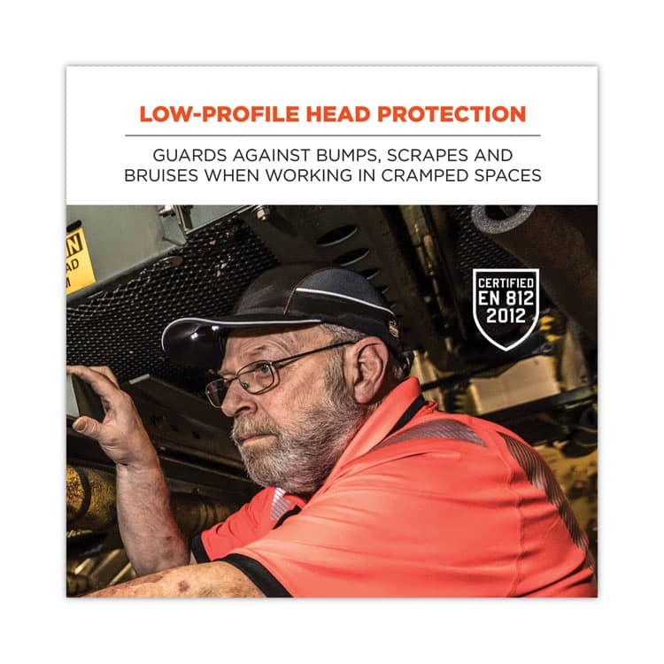 ERGODYNE CORPORATION Skullerz 8960 Bump Cap with LED Lighting, Long Brim, Lime Green (EGO23379) thumbnail 2