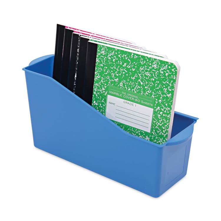 DEFLECTO CORPORATION Antimicrobial Book Bin, 14.2 x 5.34 x 7.35, Blue (DEF39508BLU) thumbnail 3