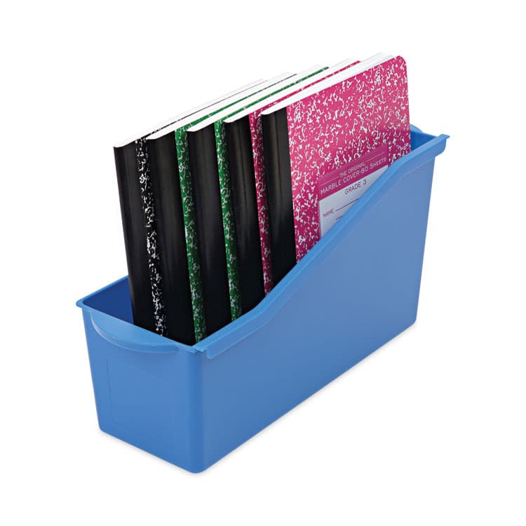 DEFLECTO CORPORATION Antimicrobial Book Bin, 14.2 x 5.34 x 7.35, Blue (DEF39508BLU) thumbnail 4