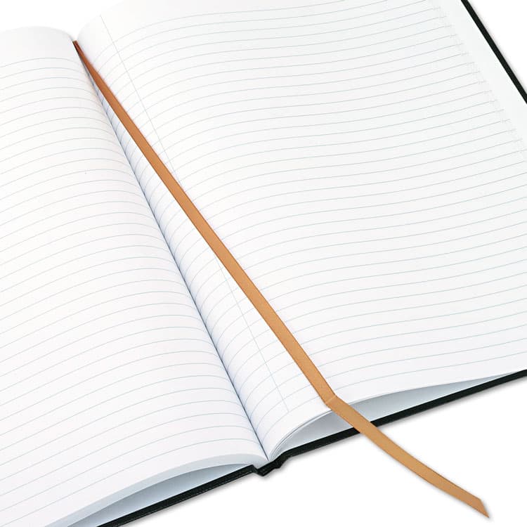REDIFORM OFFICE PRODUCTS Executive Notebook with Ribbon Bookmark, 1-Subject, Medium/College Rule, Black Cover, (75) 10.75 x 8.5 Sheets (REDA1081) thumbnail 3
