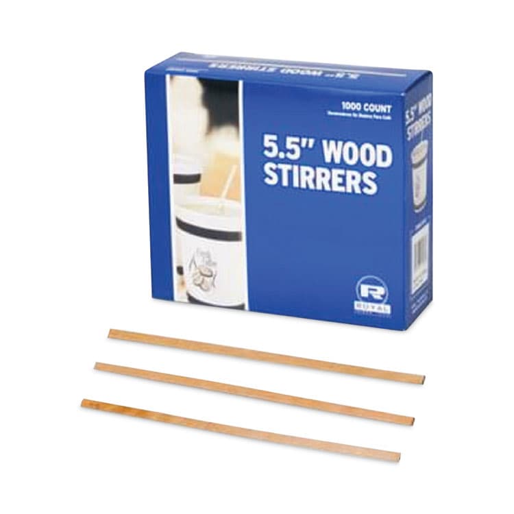 AMERCAREROYAL Wood Stir Sticks, 5.5", 1,000/Box (RPPR810BX) thumbnail 2
