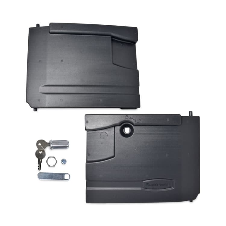 RUBBERMAID COMMERCIAL PROD. Utility Cart Replacement Parts, Door Kit with Lock (SGSFG4094L1BLA)