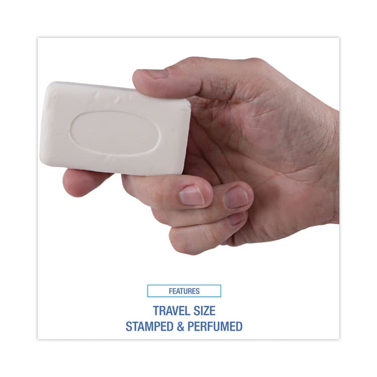 BOARDWALK Face and Body Amenity Soap, Paper Wrapped, Floral Scent, # 3 Bar, 144/Carton (BWKNO3SOAP) thumbnail 3