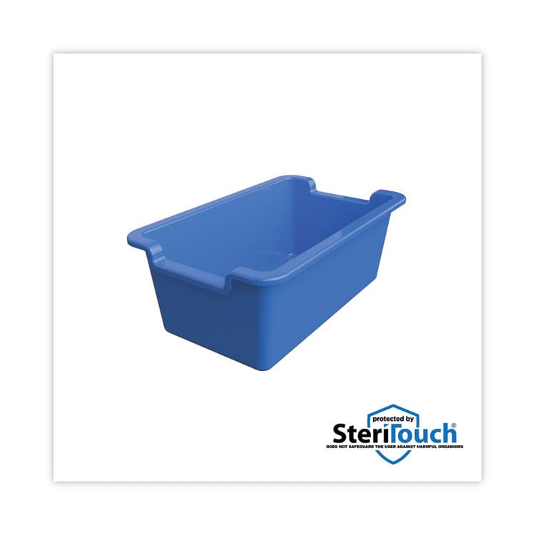 DEFLECTO CORPORATION Antimicrobial Rectangle Storage Bin, Blue (DEF39510BLU) thumbnail 4