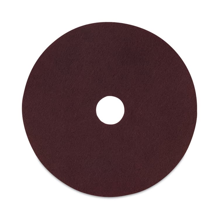 BOARDWALK Deep Scrub Pads, 20" Diameter, Maroon, 10/Carton (BWKSPP20)