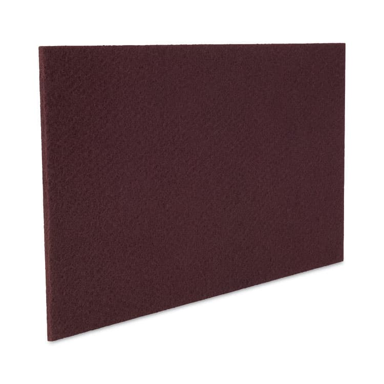 BOARDWALK Deep Scrub Pads, 20 x 14, Maroon, 10/Carton (BWKSPP1420) thumbnail 3