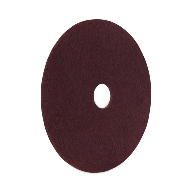 BOARDWALK Deep Scrub Pads, 20" Diameter, Maroon, 10/Carton (BWKSPP20) thumbnail 2