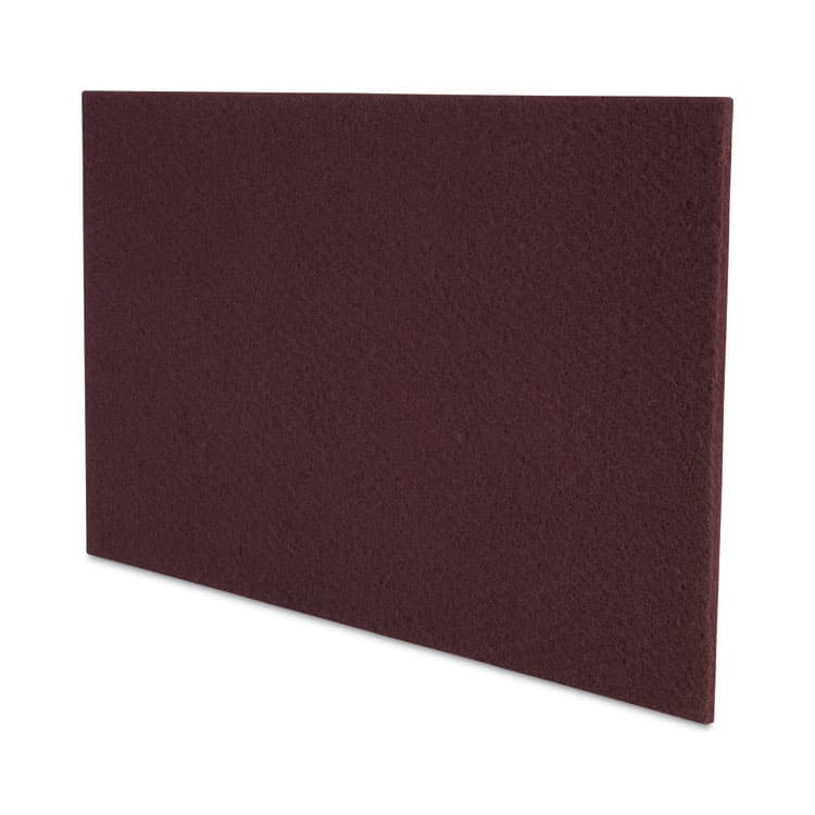 BOARDWALK Deep Scrub Pads, 28 x 14, Maroon, 10/Carton (BWKSPP1428) thumbnail 2