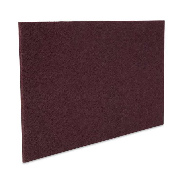 BOARDWALK Deep Scrub Pads, 28 x 14, Maroon, 10/Carton (BWKSPP1428) thumbnail 3