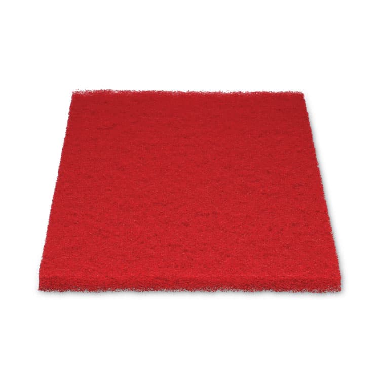 BOARDWALK Buffing Floor Pads, 20 x 14, Red, 10/Carton (BWK402014RED) thumbnail 4