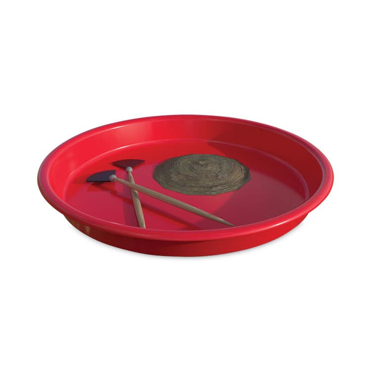 DEFLECTO CORPORATION Little Artist's Antimicrobial Craft Tray, 13" Dia., Red (DEF39514RED) thumbnail 2
