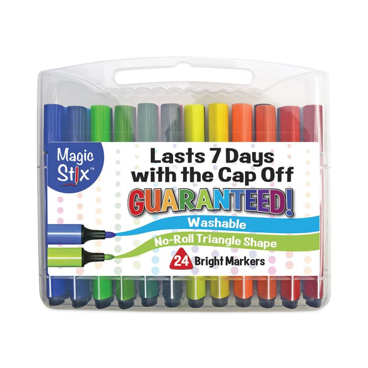 THE PENCIL GRIP Magic Stix Markers, Medium Bullet Tip, Assorted Colors, 24/Pack (TPG397)
