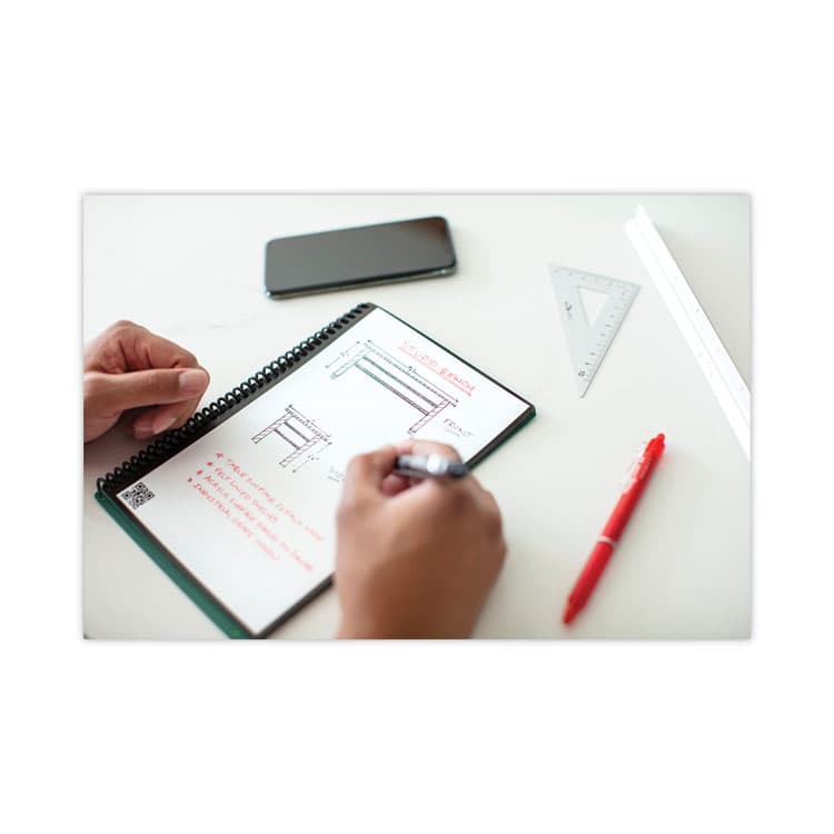 ROCKETBOOK Fusion Smart Notebook, Seven Assorted Page Formats, Teal Cover, (21) 8.8 x 6 Sheets (RKBEVRFERCCCEFR) thumbnail 4