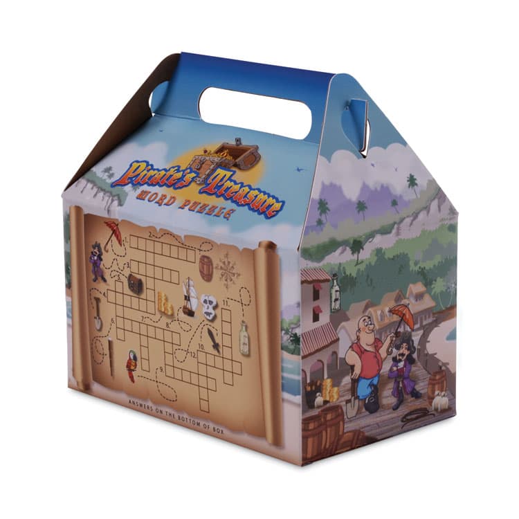 SOUTHERN CHAMPION TRAY Pirate Kid's Meal Barn Boxes, 6.43 x 4 x 3.75, Brown, Paper, 96/Carton (SCH2793) thumbnail 2