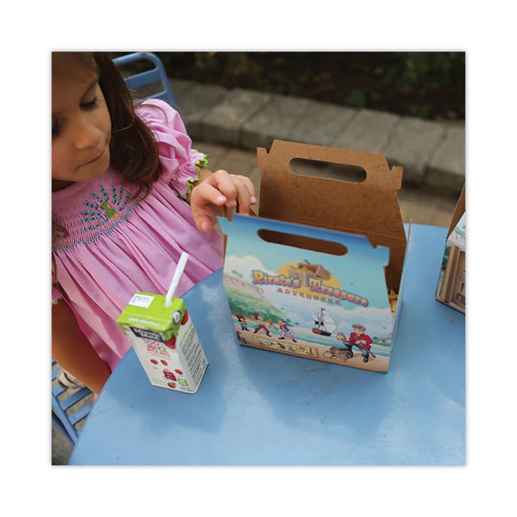 SOUTHERN CHAMPION TRAY Pirate Kid's Meal Barn Boxes, 6.43 x 4 x 3.75, Brown, Paper, 96/Carton (SCH2793) thumbnail 4