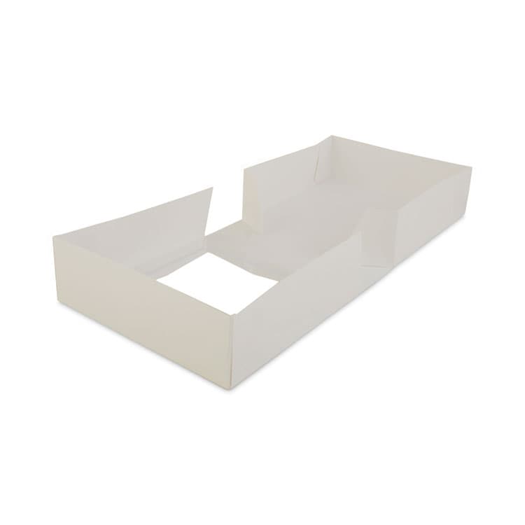 SOUTHERN CHAMPION TRAY White Window Bakery Boxes with Attached Flip Top, 4-Corner Beers Design, 8 x 8 x 2.5, White, Paper, 200/Carton (SCH24013) thumbnail 3
