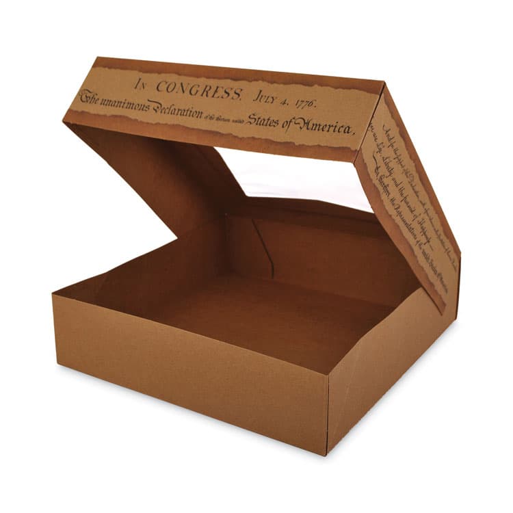 SOUTHERN CHAMPION TRAY Window Flag Design Pie Boxes, 8 x 8 x 2.5, White, Paper, 150/Carton (SCH2480) thumbnail 2