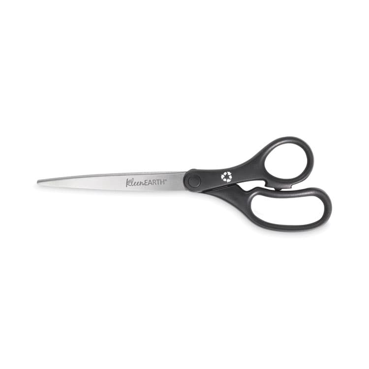 ACME UNITED CORPORATION KleenEarth Basic Plastic Handle Scissors, 9" Long, 4.25" Cut Length, Straight Black Handle (ACM15586)