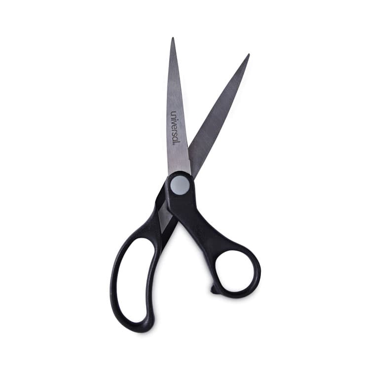 UNIVERSAL OFFICE PRODUCTS Stainless Steel Office Scissors, 8.5" Long, 3.75" Cut Length, Offset Black Handle (UNV92010) thumbnail 4