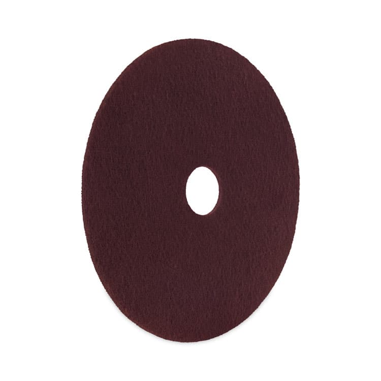 BOARDWALK Deep Scrub Pads, 16" Diameter, Maroon, 10/Carton (BWKSPP16) thumbnail 4