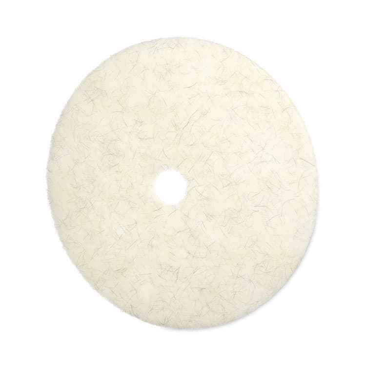 BOARDWALK Natural Burnishing Floor Pads, 27" Diameter, White, 5/Carton (BWK4027NAT) thumbnail 2