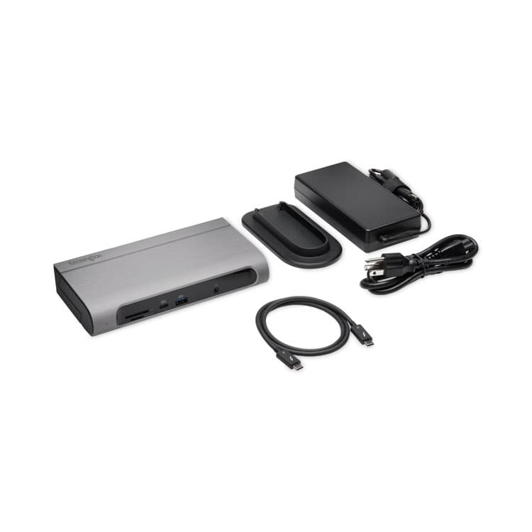 KENSINGTON SD5600T Thunderbolt 3 and USB-C Dual 4K Hybrid Docking Station, Black/Silver (KMWK34009NA) thumbnail 3