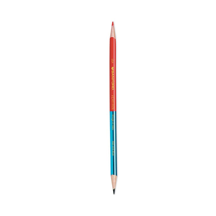 SANFORD Verithin Dual-Ended Two-Color Pencils, 2 mm, Blue/Red Lead, Blue/Red Barrel, Dozen (SAN02456) thumbnail 3